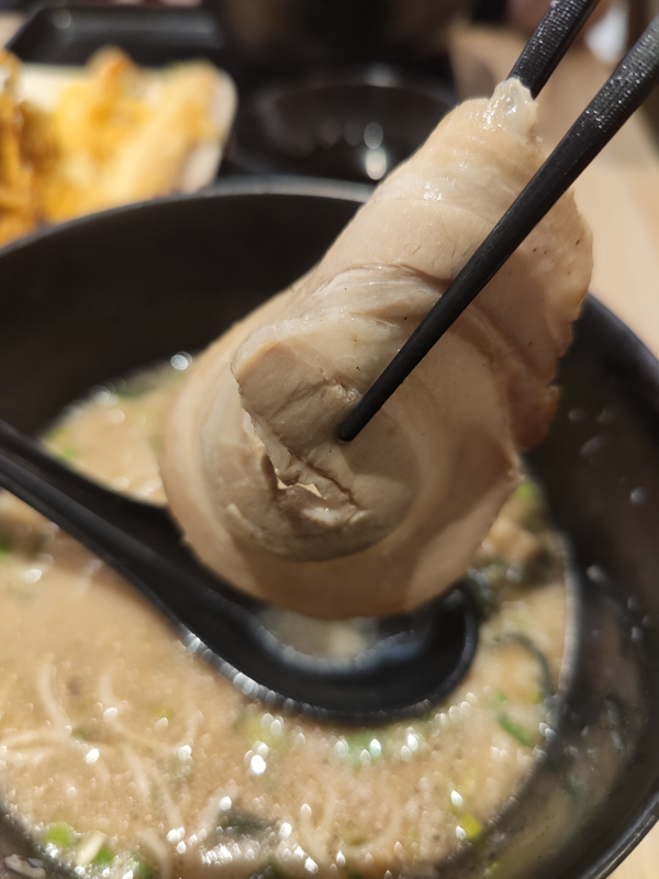 Tonkotsu Ramen with Black Garlic Topping from Tamoya Udon and Tempura