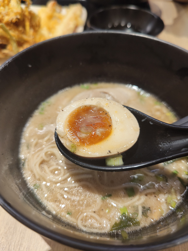 Tonkotsu Ramen with Black Garlic Topping from Tamoya Udon and Tempura