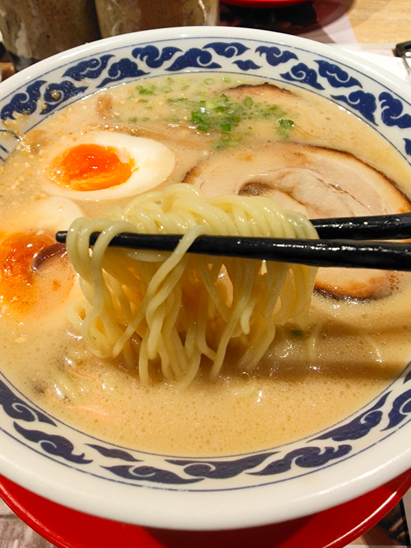 Springy kyushu style noodles from ramen KIOU