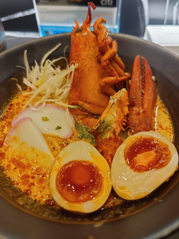 Kiwami Ramen and Gyoza Bar Lobster Laksa Ramen Changi Jewel